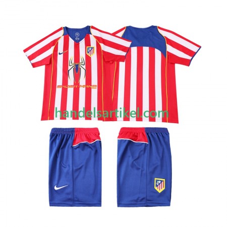 Atlético Madrid 2004 Retro Kinder Heim Trikotsatz 2005 Kurzarm